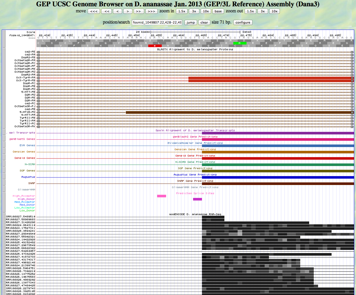 GEP UCSC genome browser