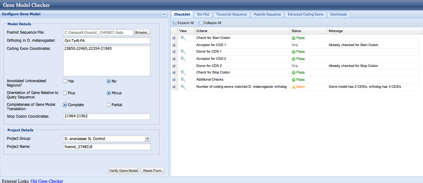 Gene Model Checker